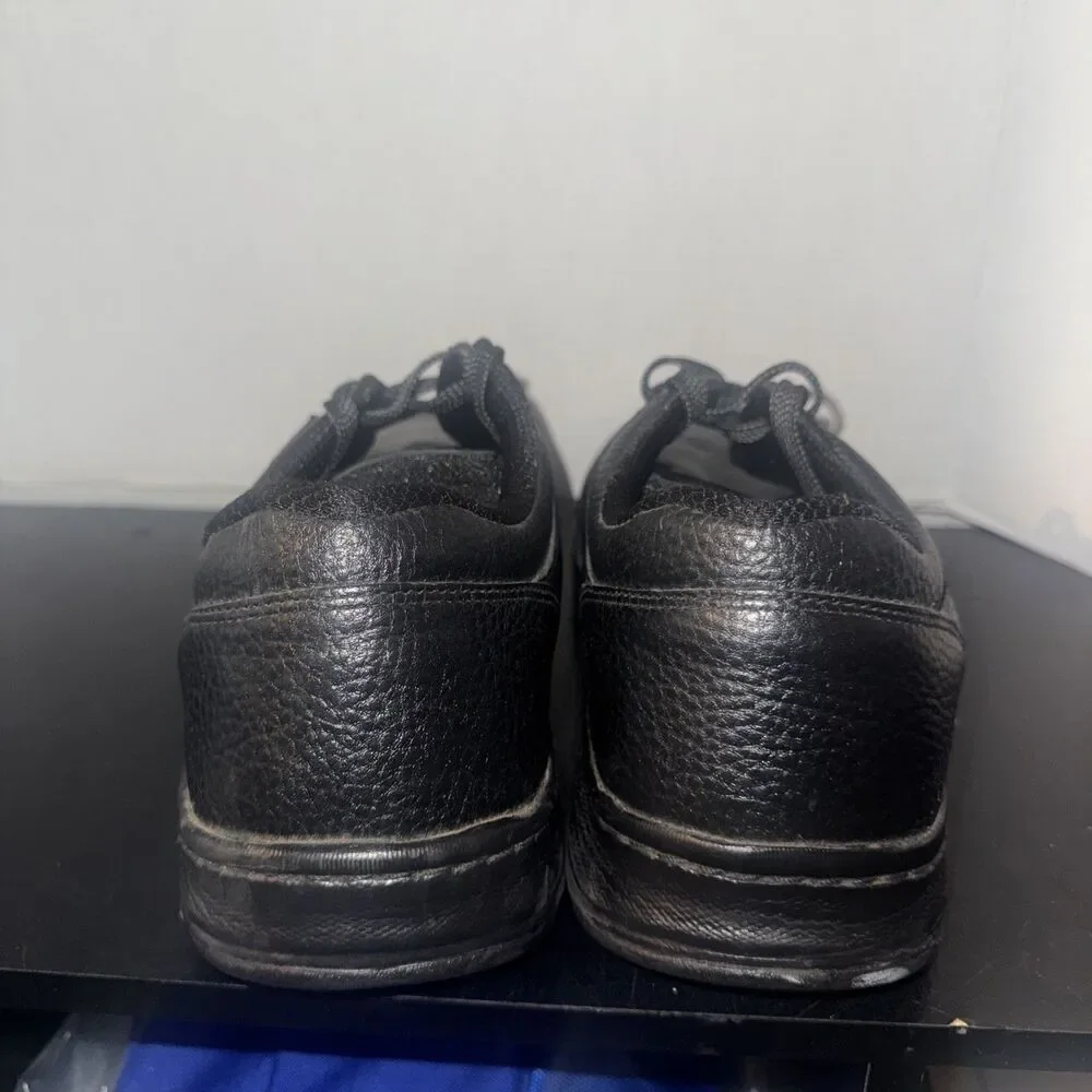 Orthofeet 410 Avery Island  Black Leather Speed Lace Comfort Sneaker Size 12 M